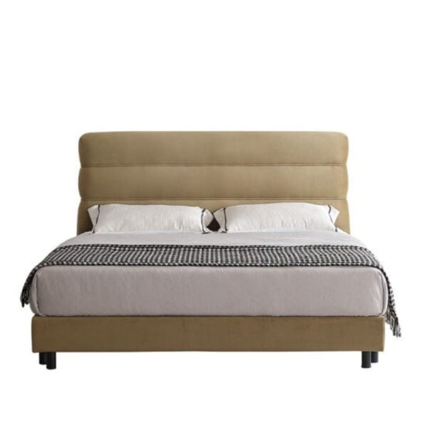 Spritsail Line Upholstered Without Storage Bed In Suede - A Crown Furniture