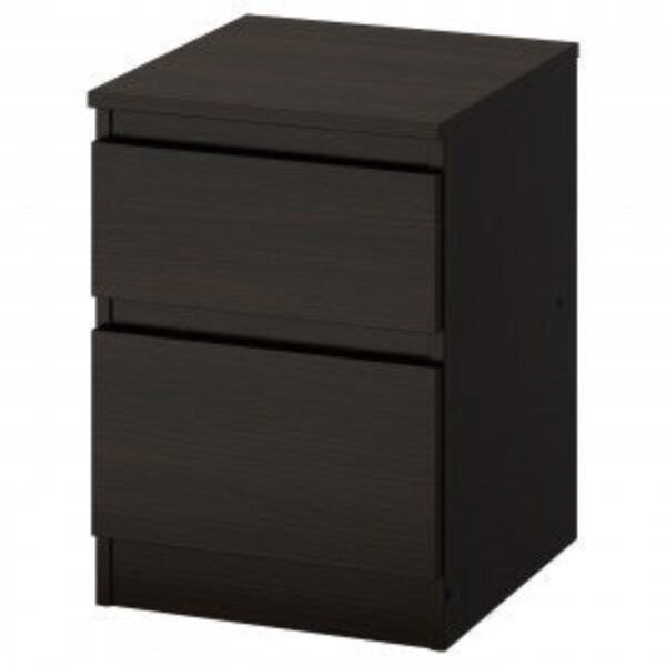 Mongioia Engineered Wood Wenge Finish Bedside Table - A Crown Furniture