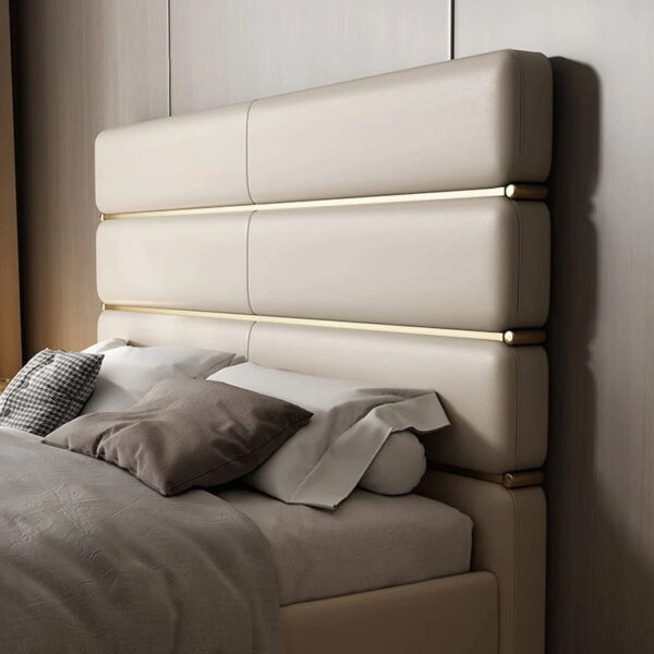 Trinity Luxury Upholstered Bed In Suede - A Crown Furniture