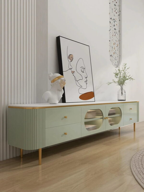 Chuaich Luxury Tv Unit In Green - A Crown Furniture