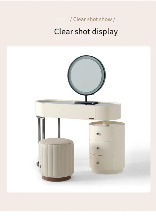 Melody Dressing Table With Ottoman In Stainless Steel - Gold - A Crown Furniture