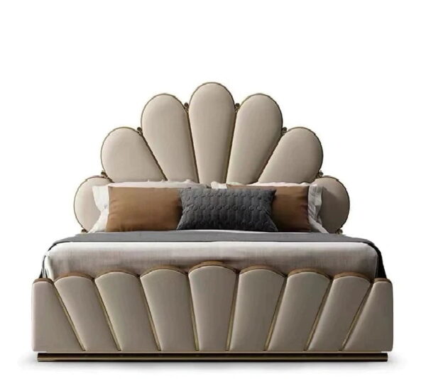 Paragon Premium Upholstered Bed In Suede - A Crown Furniture