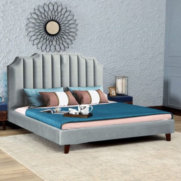 Sheyenne Upholstered Without Storage Bed In Suede - A Crown Furniture