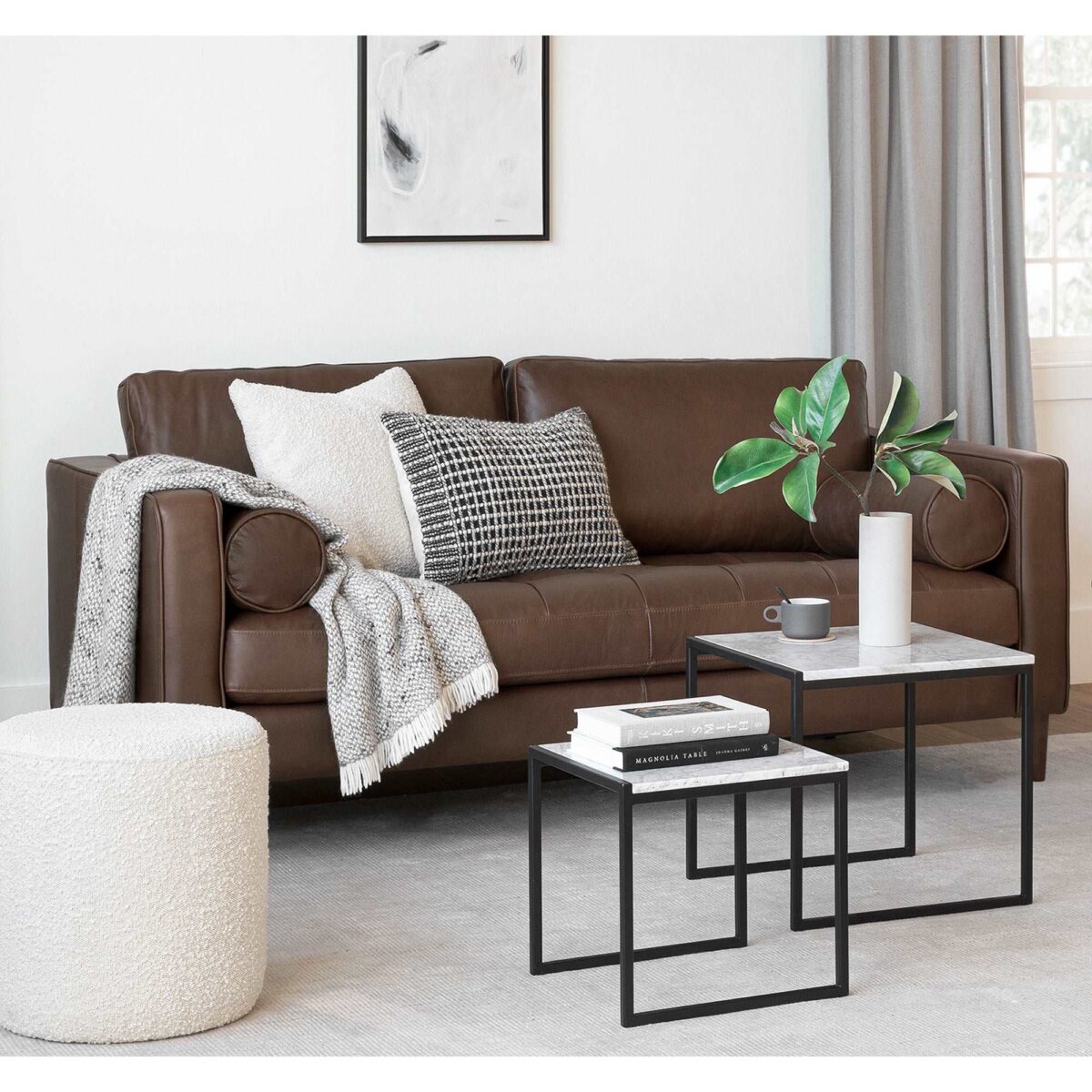 Cozy Retreat: Sleek Loveseat for Comfortable Living Rooms